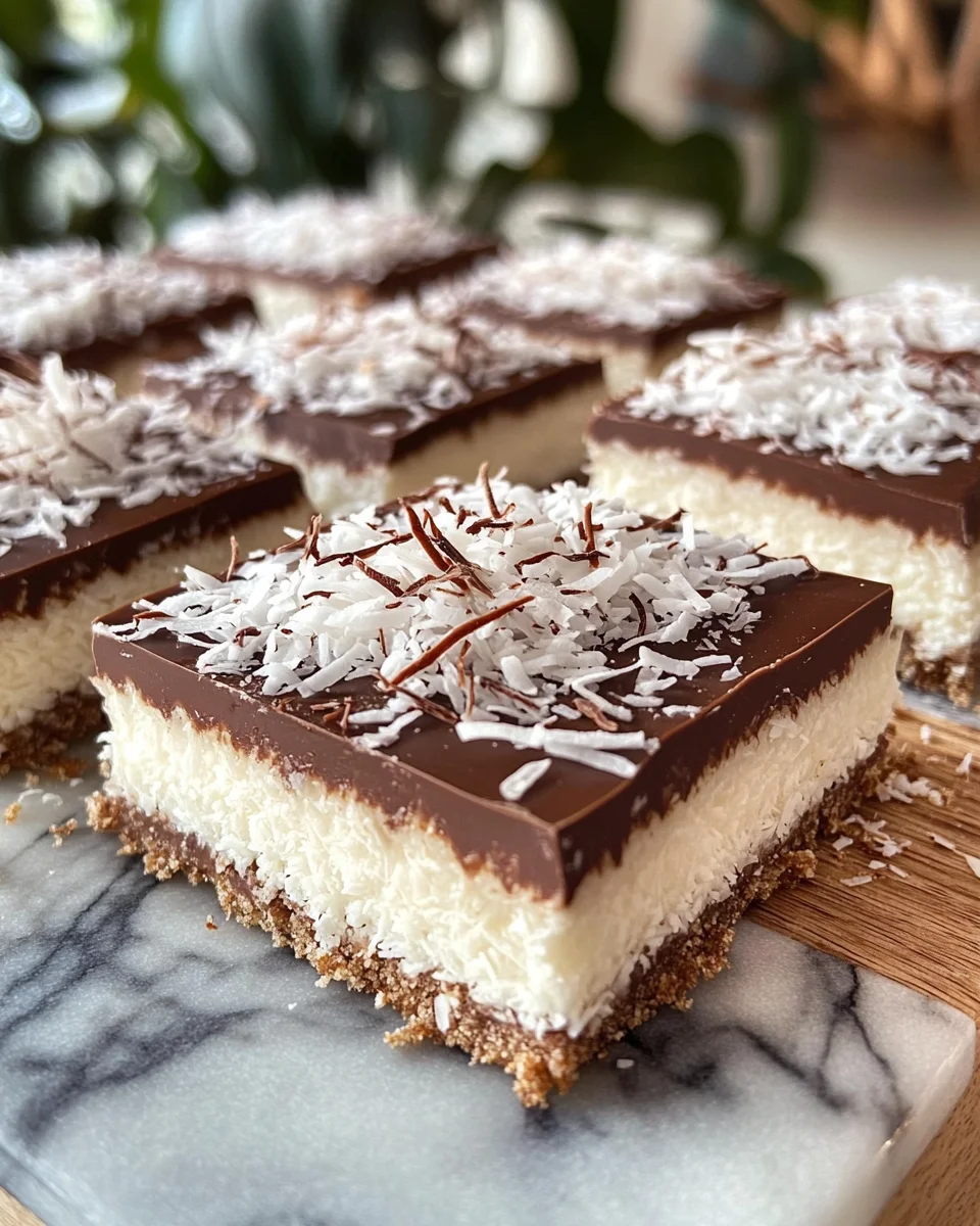 No-Bake Milk Chocolate Coconut Slice