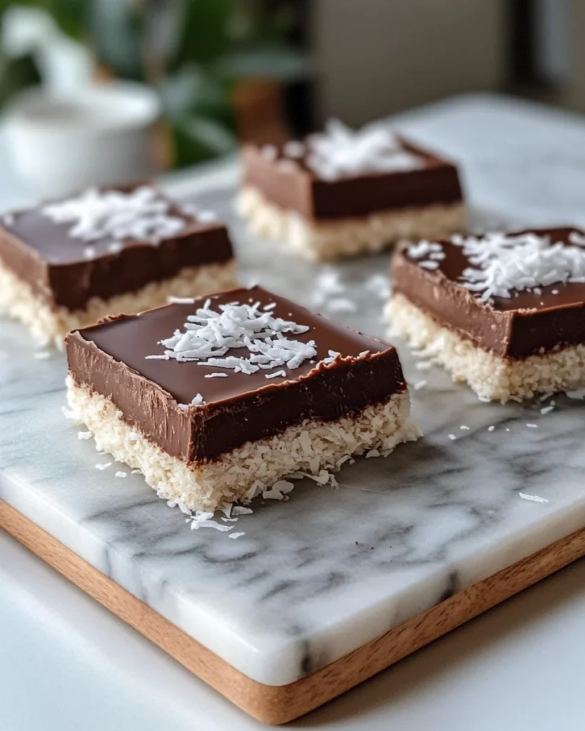 No-Bake Milk Chocolate Coconut Slice