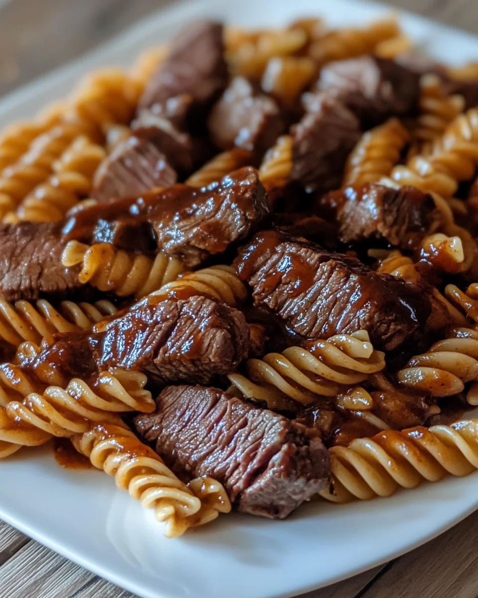 One-Pot Smoky Honey BBQ Steak Pasta