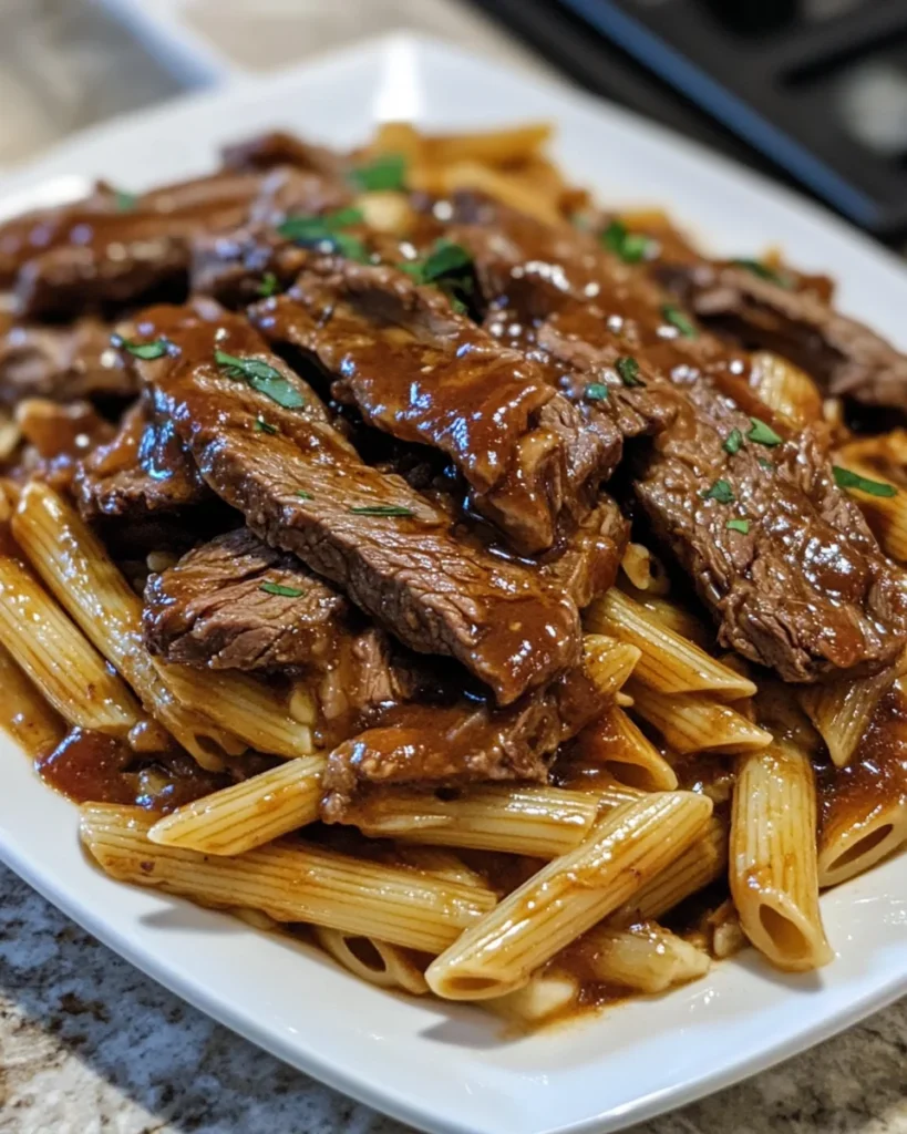 One-Pot Smoky Honey BBQ Steak Pasta