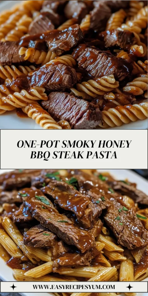 One-Pot Smoky Honey BBQ Steak Pasta