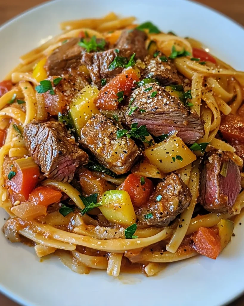 One-Pot Zesty Steak Pasta
