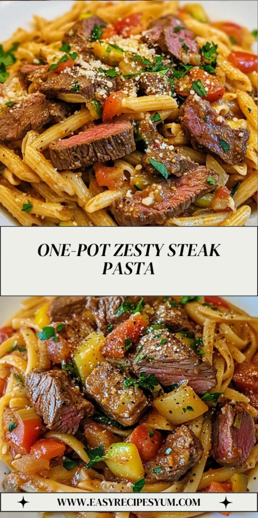 One-Pot Zesty Steak Pasta