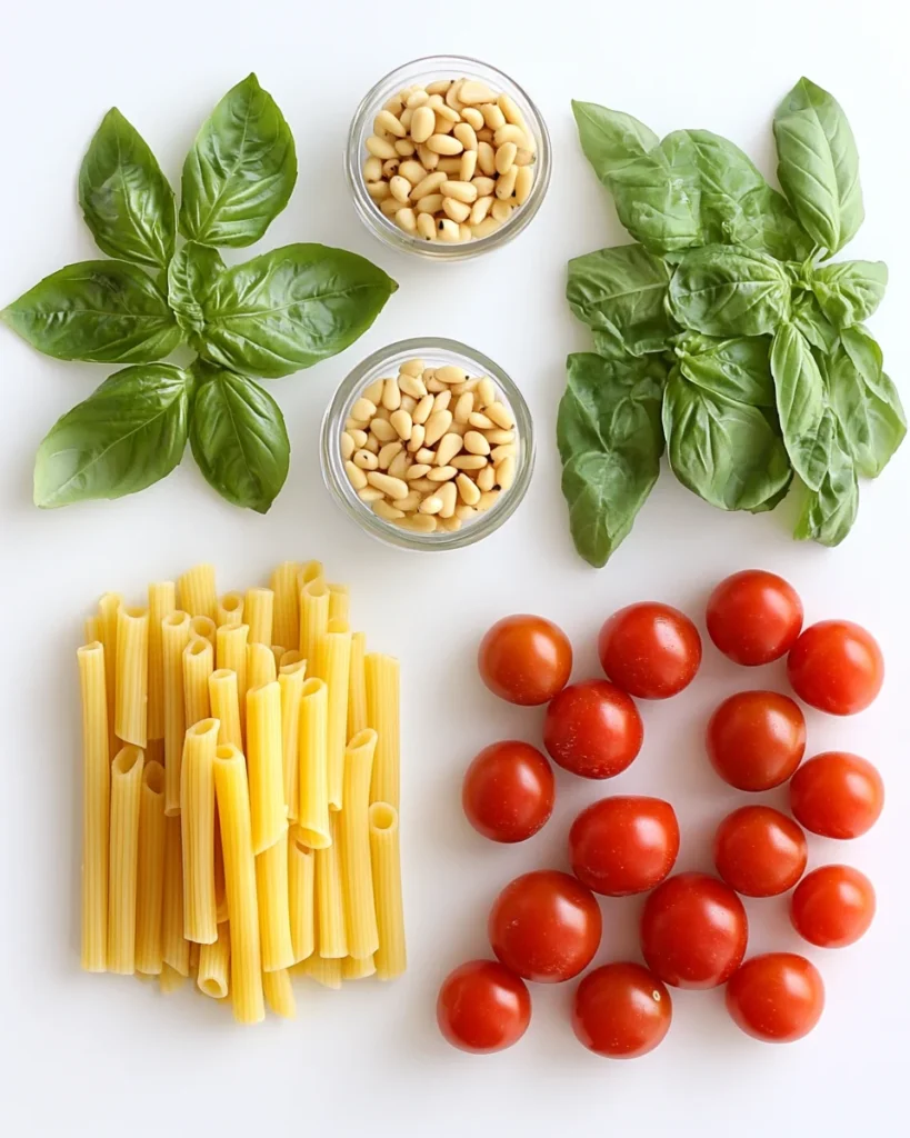 Pesto Pasta with Roasted Tomatoes