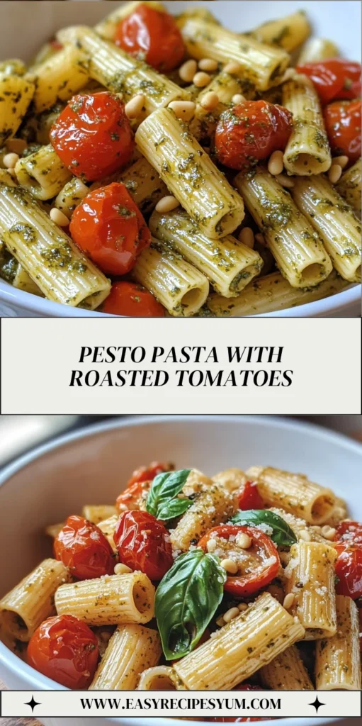 Pesto Pasta with Roasted Tomatoes