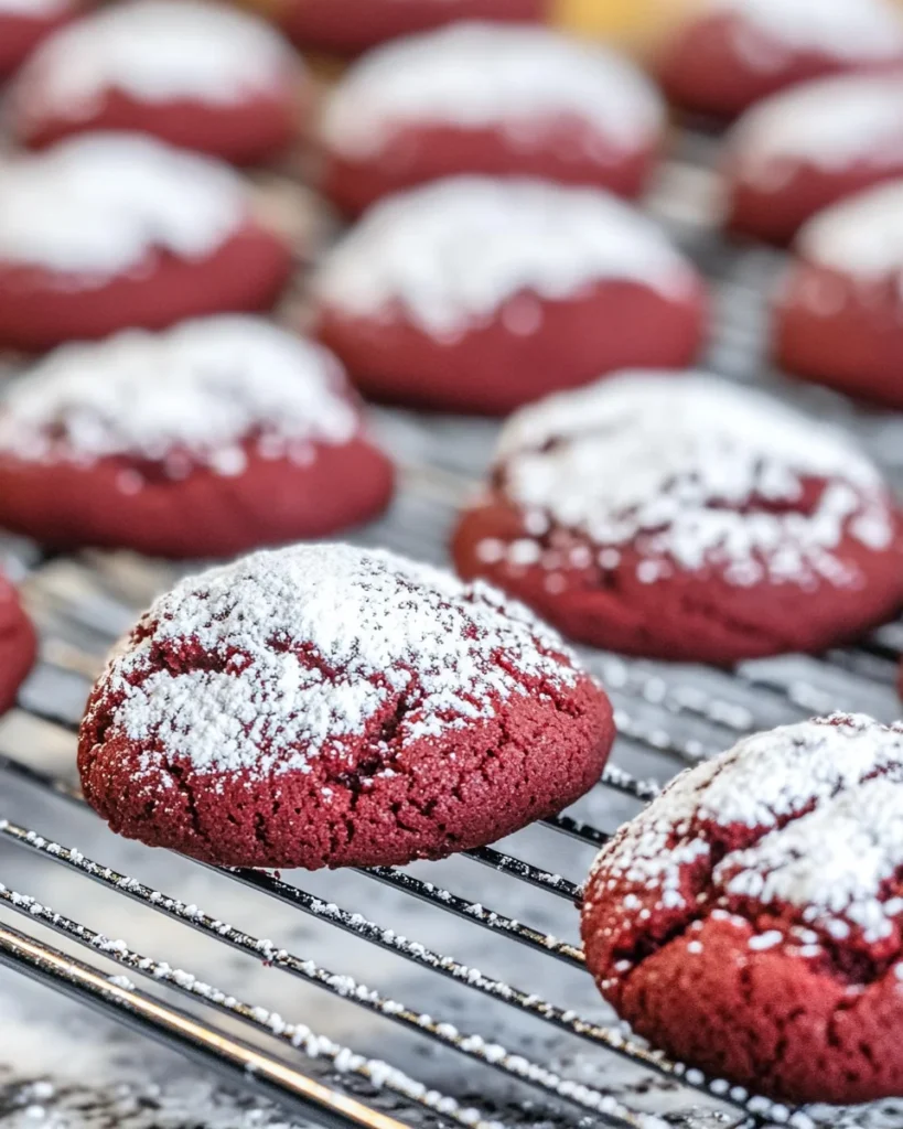 Red Velvet Gooey Butter Cookies