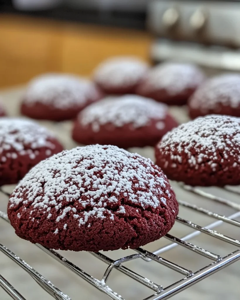 Red Velvet Gooey Butter Cookies