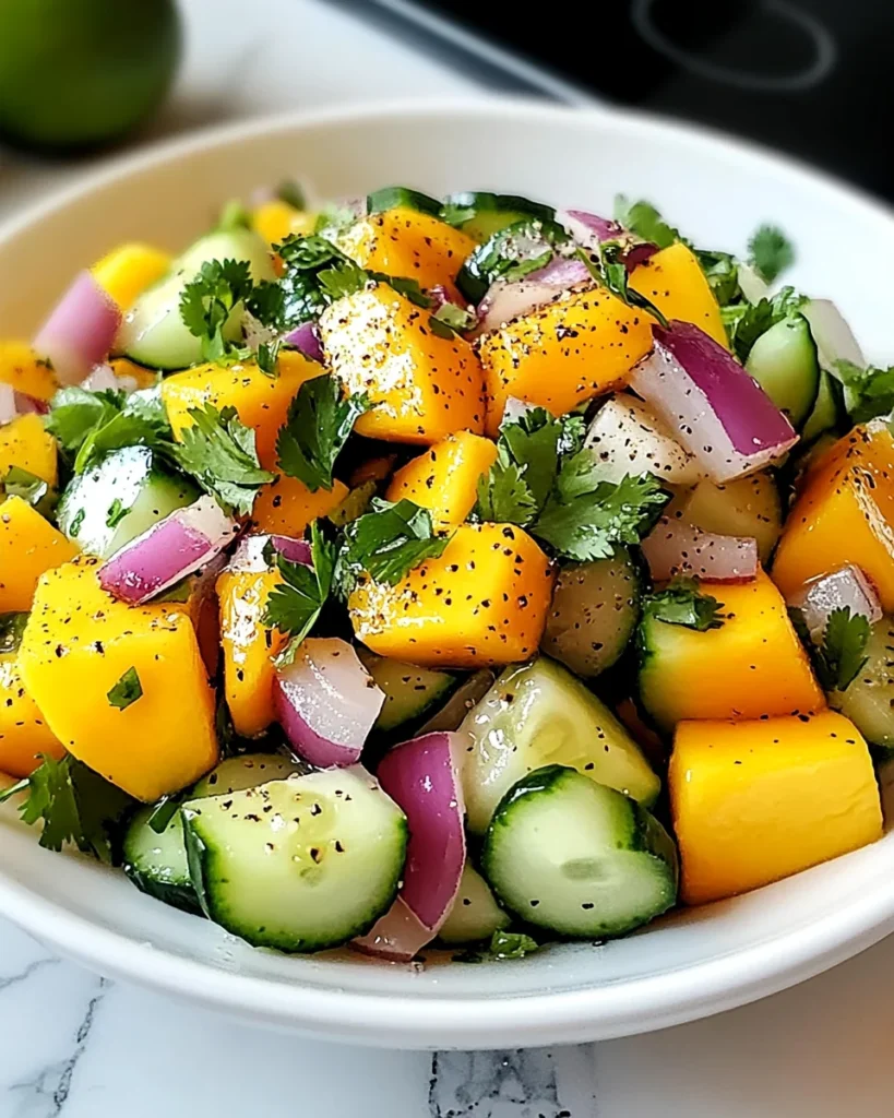 Refreshing Mango Cucumber Salad