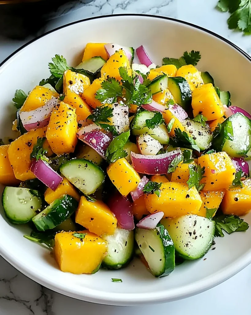 Refreshing Mango Cucumber Salad
