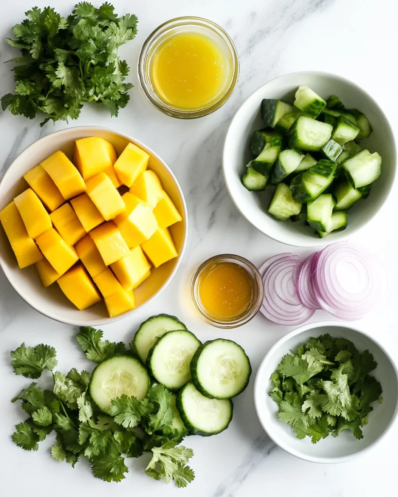Refreshing Mango Cucumber Salad