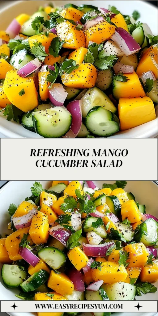 Refreshing Mango Cucumber Salad
