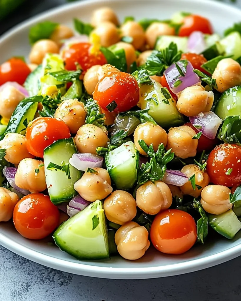 Refreshing Spiced Chickpea and Cucumber Salad