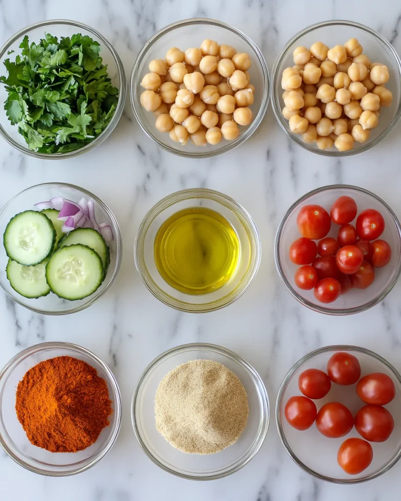 Refreshing Spiced Chickpea and Cucumber Salad
