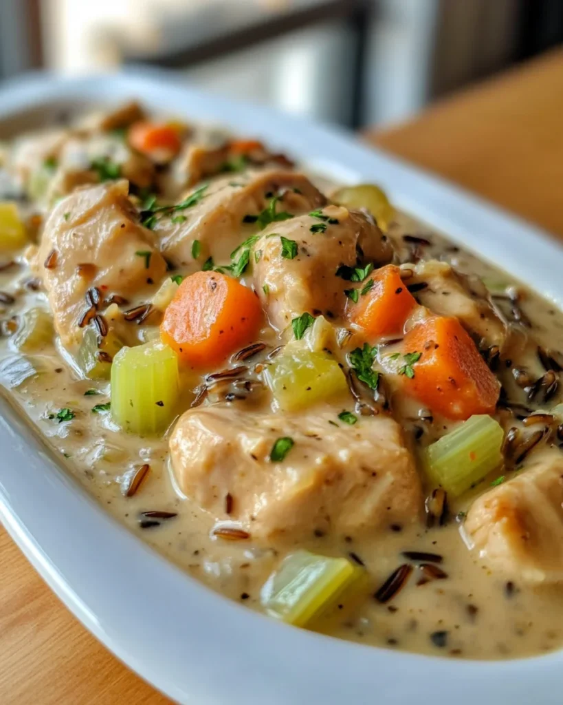 Slow Cooker Creamy Chicken Wild Rice Soup
