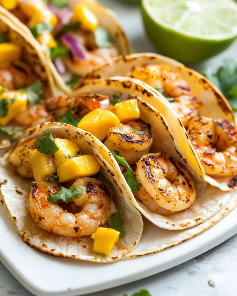 Spicy Shrimp Tacos with Mango Salsa