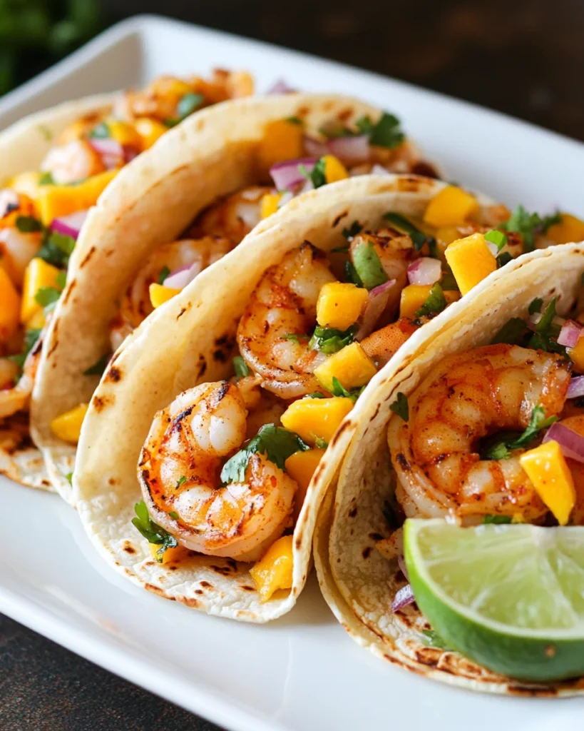 Spicy Shrimp Tacos with Mango Salsa