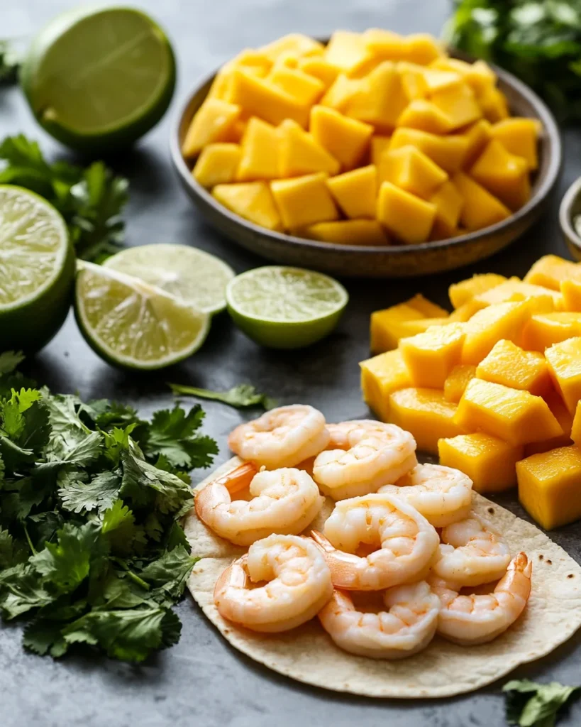 Spicy Shrimp Tacos with Mango Salsa