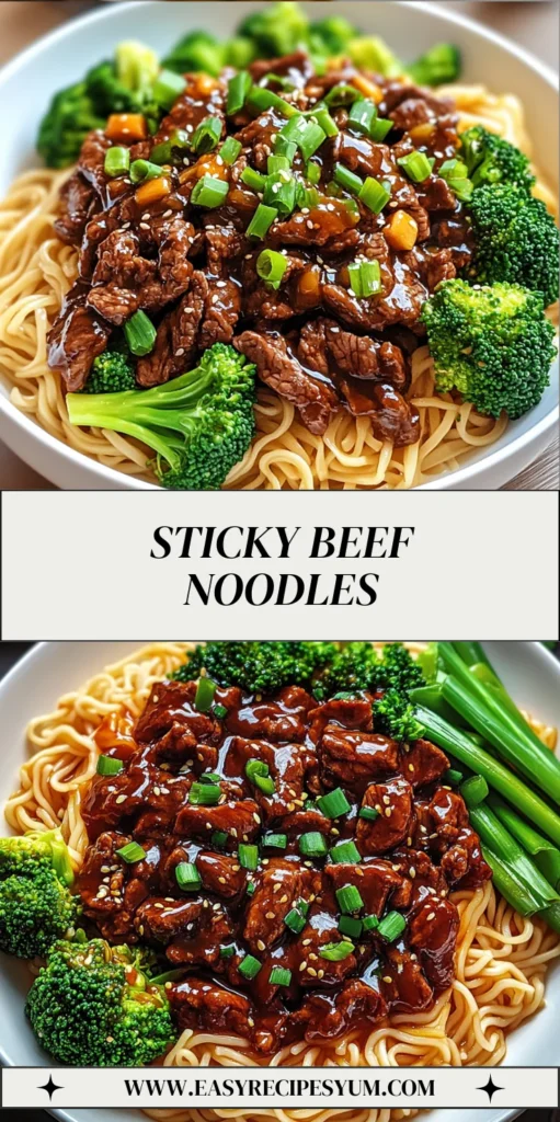 Sticky Beef Noodles