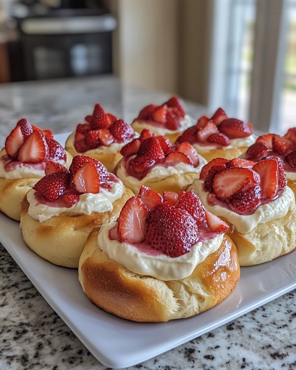 Strawberry Cheesecake Buns