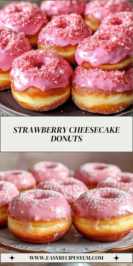 Strawberry Cheesecake Donuts