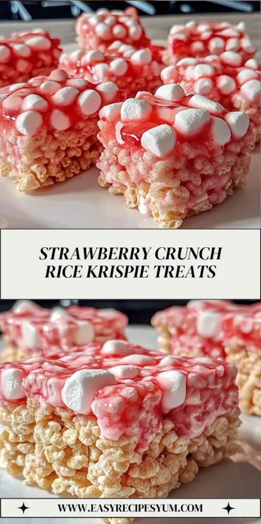 Strawberry Crunch Rice Krispie Treats