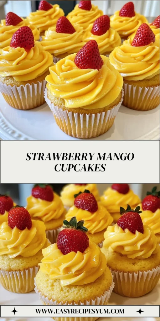 Strawberry Mango Cupcakes