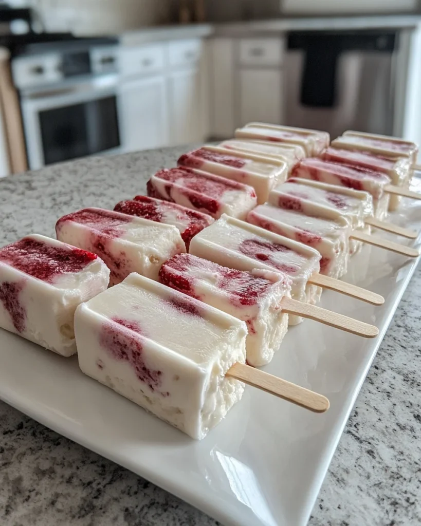 Strawberry Yogurt Popsicles