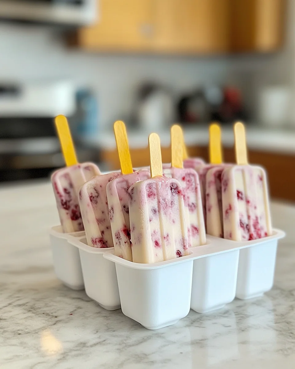 Strawberry Yogurt Popsicles
