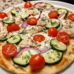 Tzatziki Chicken & Veggie Naan Pizza
