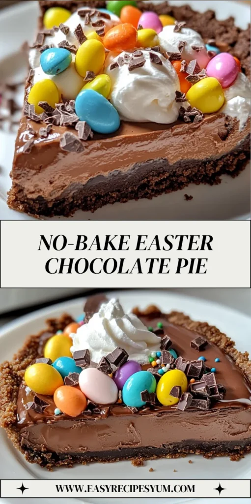 No-Bake Easter Chocolate Pie
