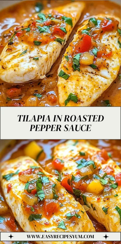 Tilapia in Roasted Pepper Sauce