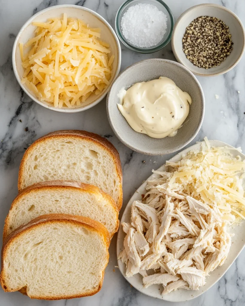 Cheesy Chicken Garlic Bread Sandwich