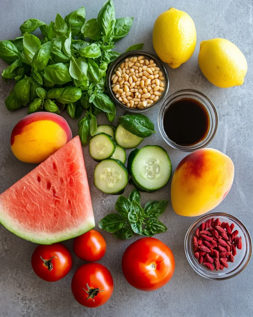 Summer Peach Watermelon Salad