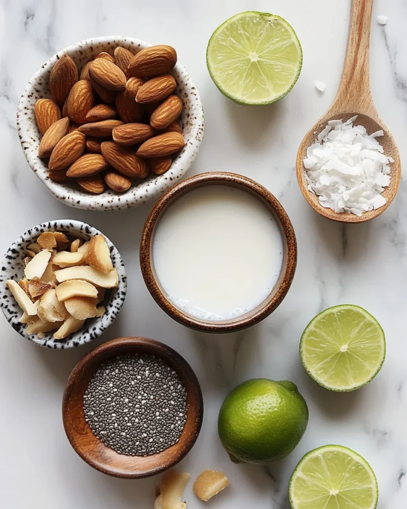 refreshing no-bake chia pudding bars with zesty coconut lime flavor