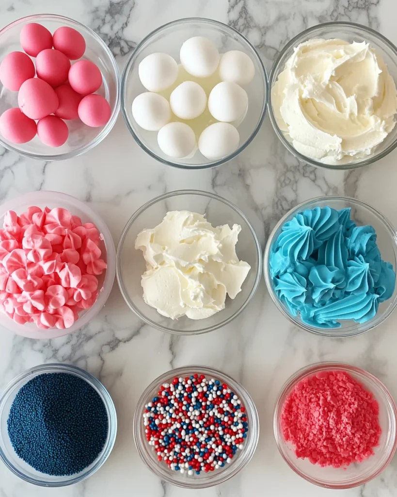 Red White & Blue Marble Cake