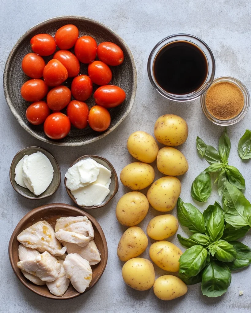 Caprese Chicken and Potatoes