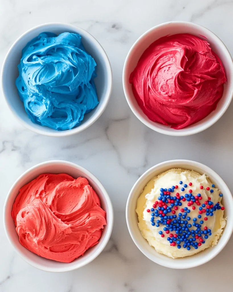 Red White and Blue Cupcakes