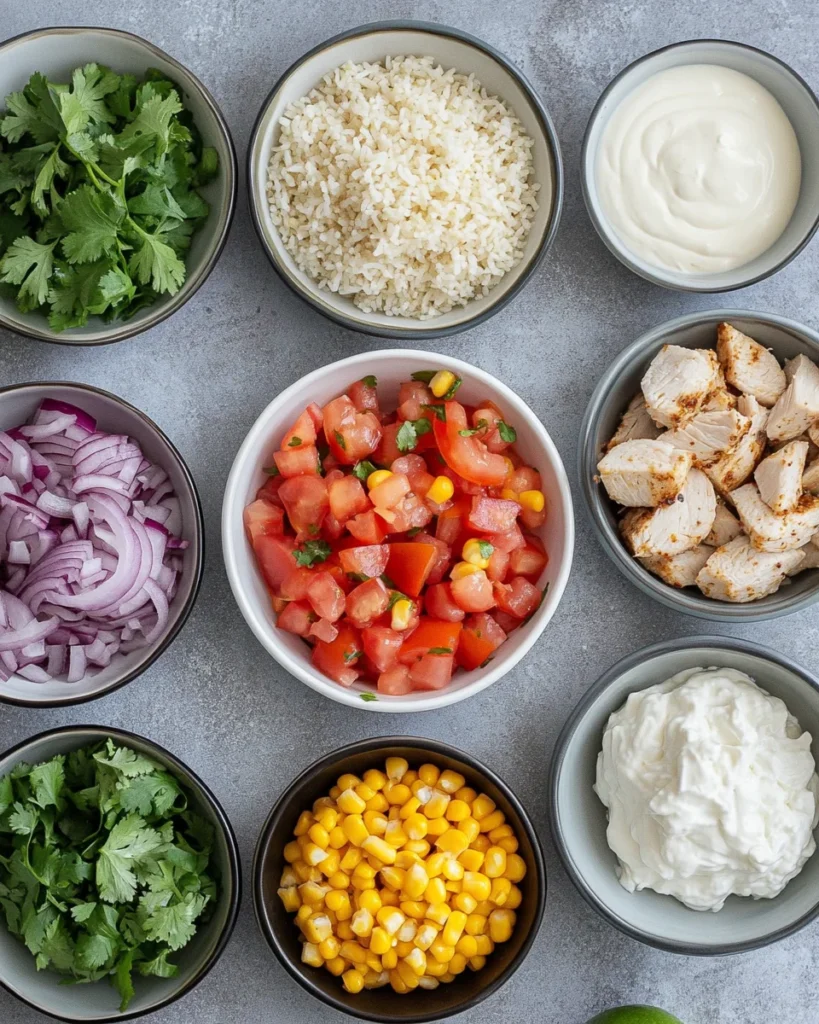 Street Corn Chicken Rice Bowl