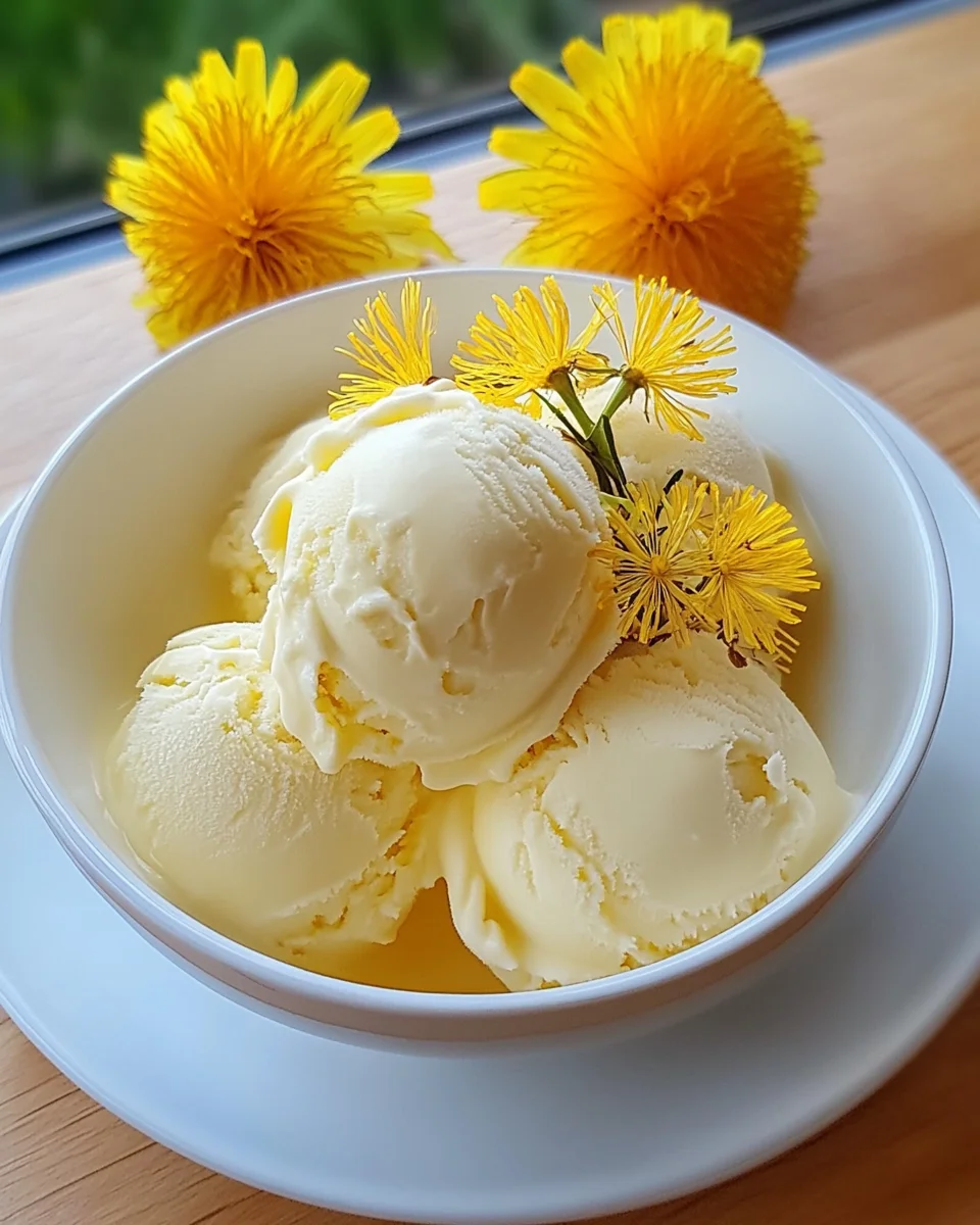dandelion & honey ice cream