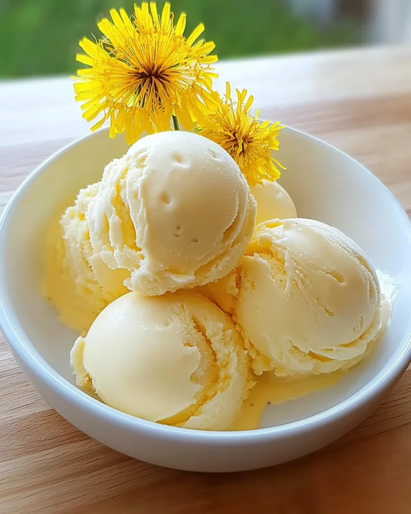dandelion & honey ice cream