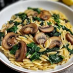 Spinach Mushroom Orzo