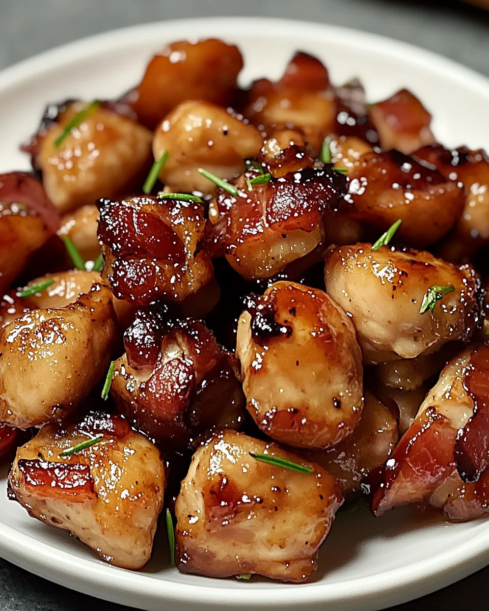 Maple Glazed Bacon Chicken Bites