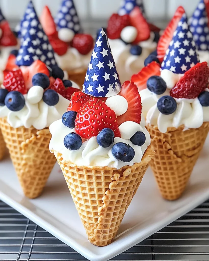 Patriotic Fruit Cones