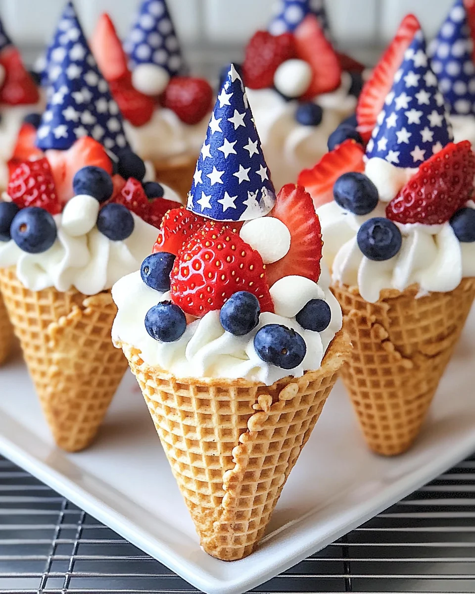 Patriotic Fruit Cones