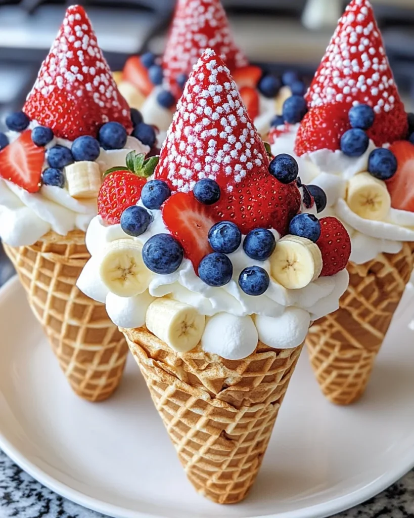 Patriotic Fruit Cones