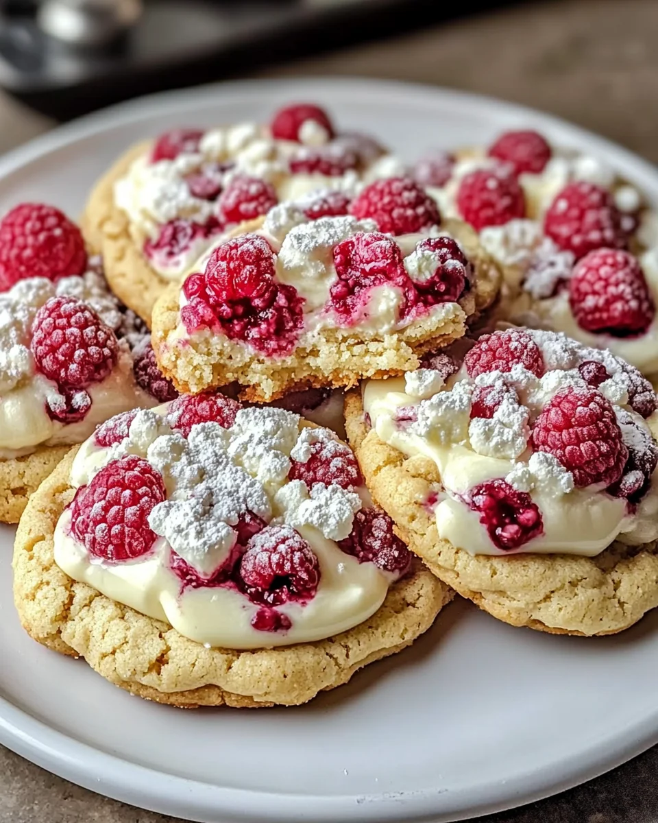 Raspberry Cheesecake Cookies