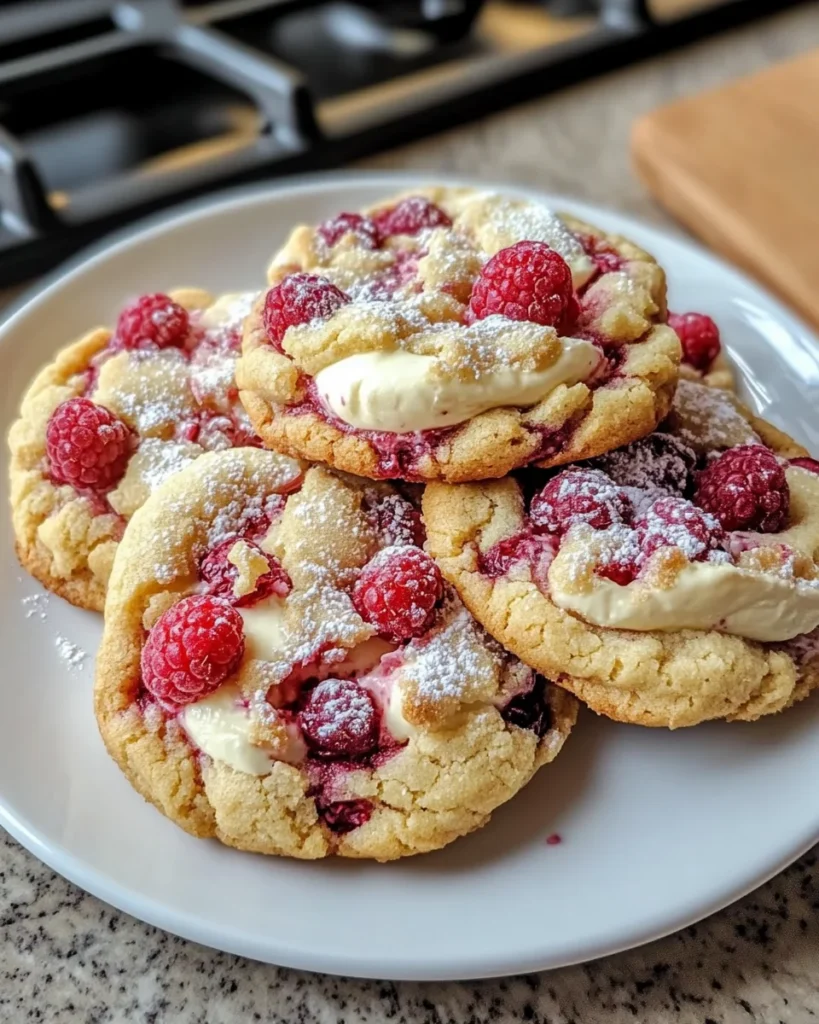 Raspberry Cheesecake Cookies