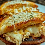 Cheesy Chicken Garlic Bread Sandwich