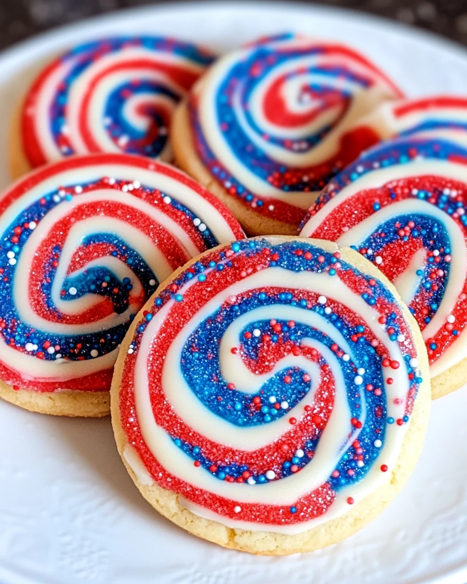 Patriotic Pinwheel Cookies
