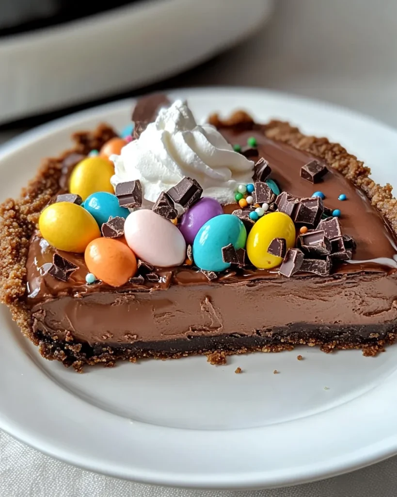 No-Bake Easter Chocolate Pie